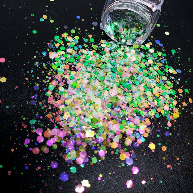 Chunky Glitter Shape Glitter colorful bright chunky mix