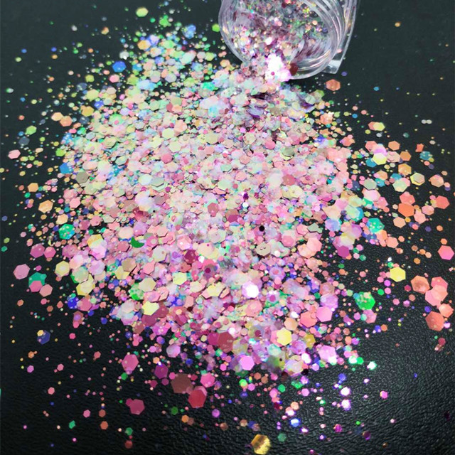 Chunky Glitter Shape Glitter colorful bright chunky mix