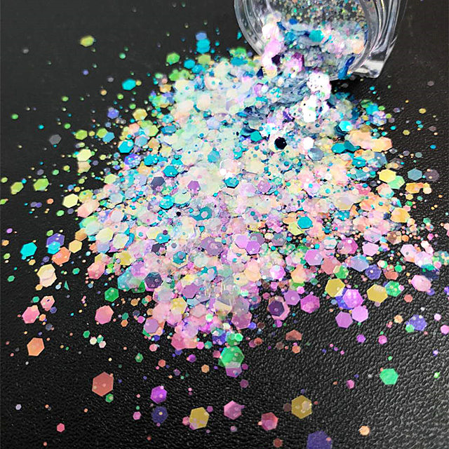 Chunky Glitter Shape Glitter colorful bright chunky mix