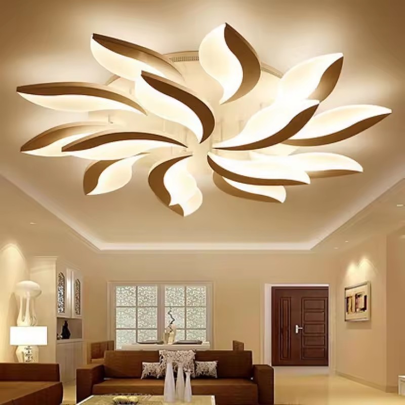 High quality led light ceiling mounted leaf dimming luxury ceiling light for decorative home room