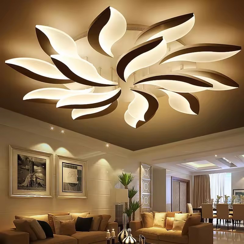 High quality led light ceiling mounted leaf dimming luxury ceiling light for decorative home room