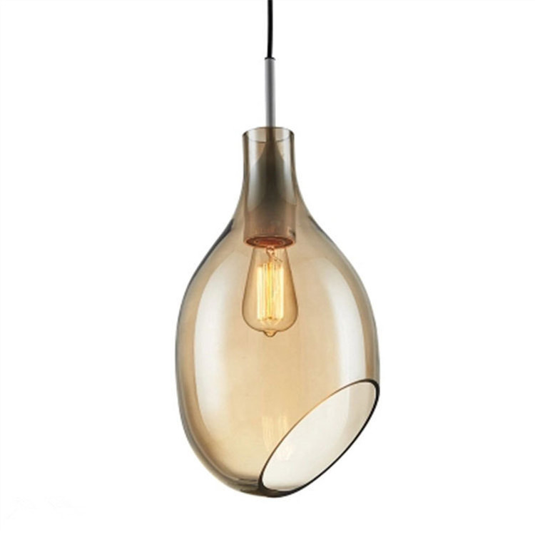 American Style Glass Pendant Light Fixture for Dining Room Bedroom E27 Bulb Hanging Illumination lights