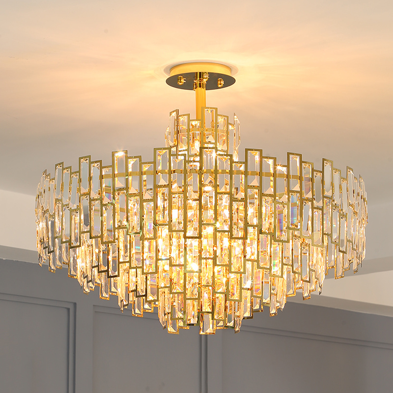 Large Crystal Chandelier Light Modern Chandelier Living Room Dining Room Lighting Fixture Indoor Lights Crystal Lamp for Hotel