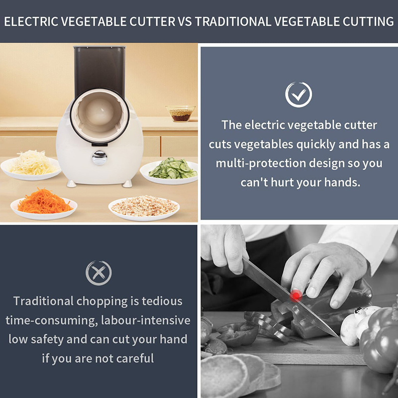 3 in 1 Kitchen 50W  Electric Vegetable Slicer Electric Slicer Shredder Salad Maker