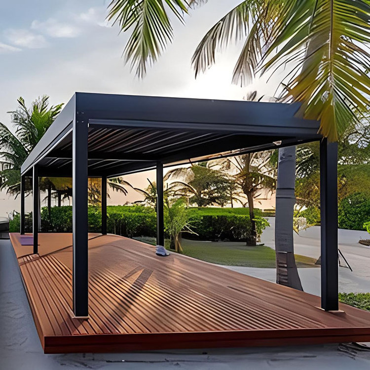 Modern Design Bioclimatic Awning Cover Waterproof Louvre Roof Outdoor Aluminum Pergola