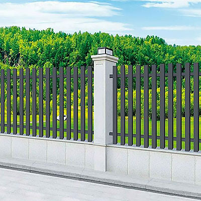 3D Garden Fence Black Powder Coated Australian Style Aluminum Vertical Blade Fence Villa Yard Privacy Fence