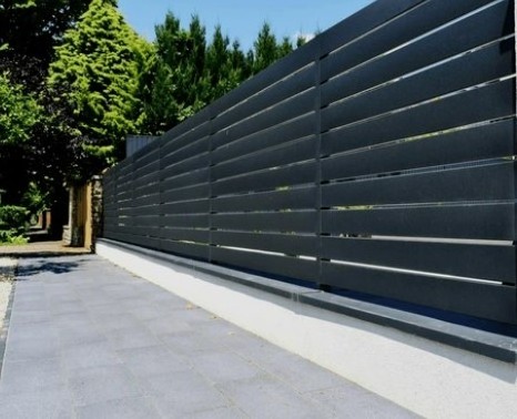 Aluminum Fence System Door Price Decorative Panel Garden Pool Slatted  Fence Panels Outdoor