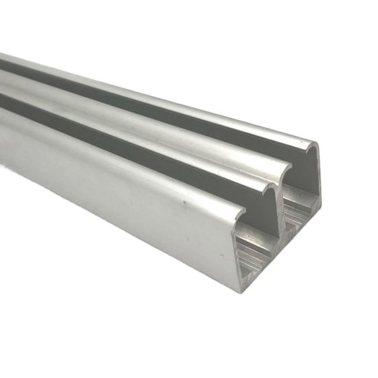 Wholesale manufacturer aluminum anodizing silver pipe rail OEM ODM profile flexible aluminum curtain track profile