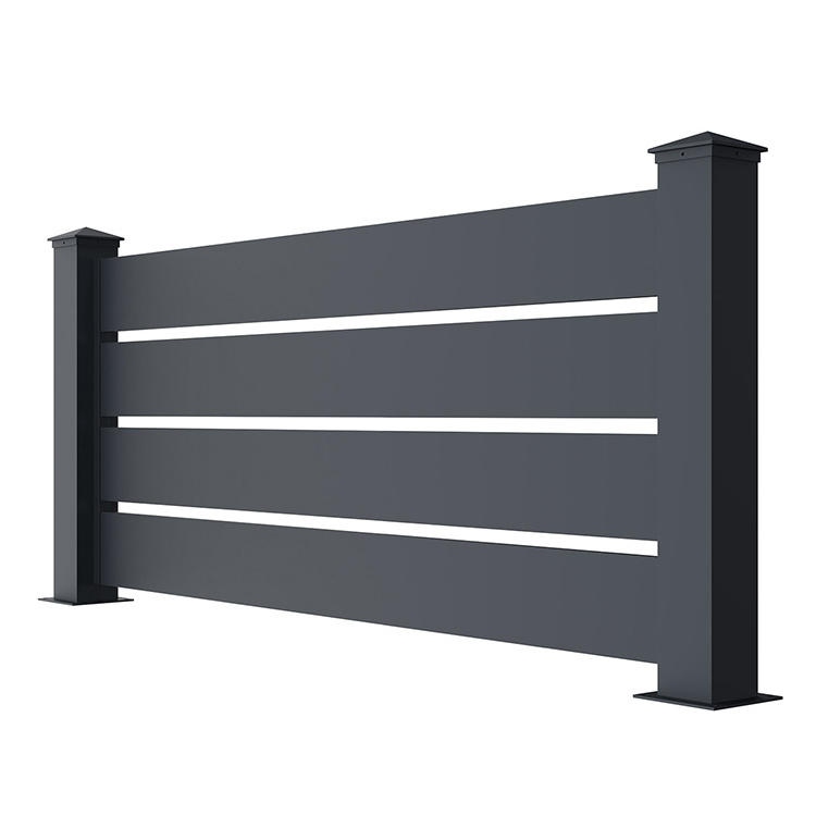 Aluminum Fence System Door Price Decorative Panel Garden Pool Slatted  Fence Panels Outdoor