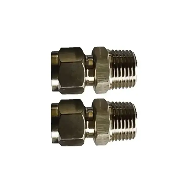 1B Bsp male double connector 60 degree cone seat hydraulic belt unstable hose connection fitting for nitrogen