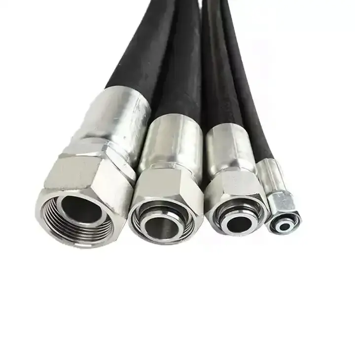 6An(3/8) stainless steel braided flexible PTFE corrugated water pump fuel hot air blower hose