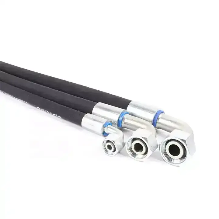 6An(3/8) stainless steel braided flexible PTFE corrugated water pump fuel hot air blower hose