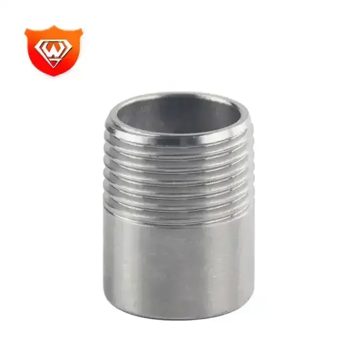 Wholesale Pipe Fittings Female Thread Water stainless steel 304 316 pipe fitting barrel no hole nipple