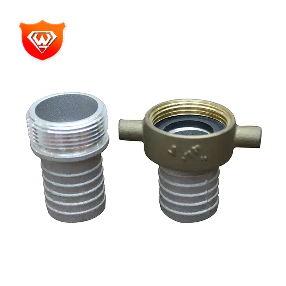 Brass quick swivel adapter shut off quick coupling for fire hose fittings with internal thread