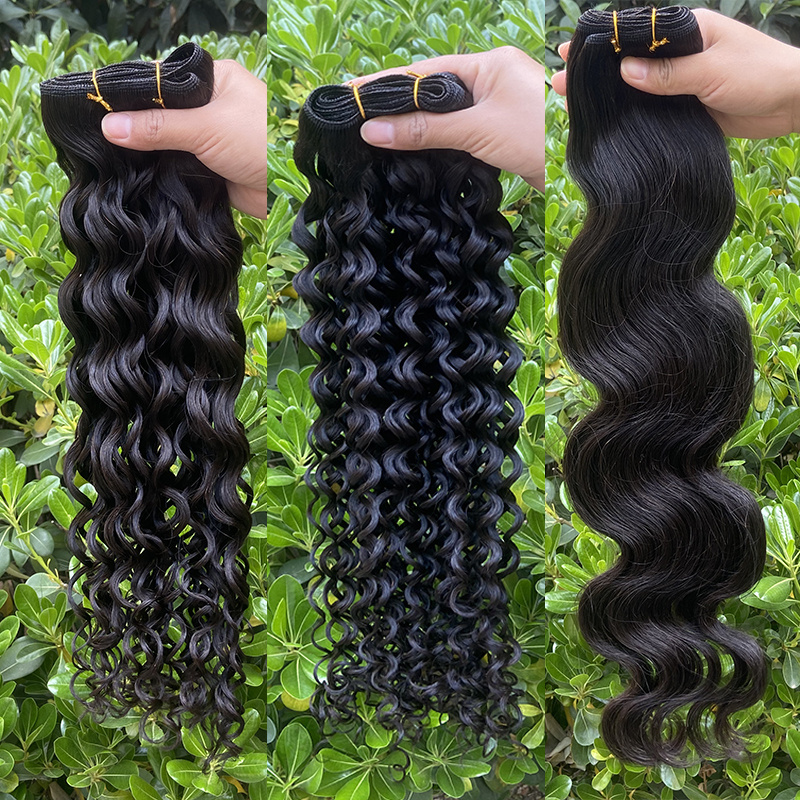 factory wholesale blend 9a custom kinky curly  fumi curly hair extension bundle human hair weave  with closure or frontal