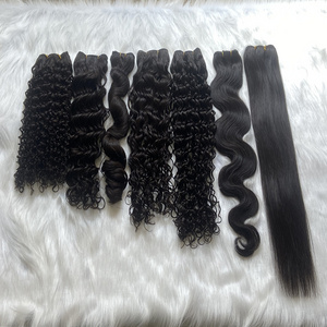 factory wholesale blend 9a custom kinky curly  fumi curly hair extension bundle human hair weave  with closure or frontal