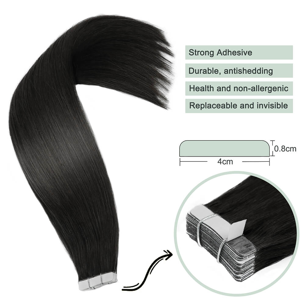 wholesale  virgin Indian double drawn invisible tape in  extensions , raw hair tape in hair extensions 100human hair