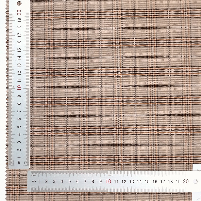 China Supplier Customized Classical Plaid Pattern Polyester Spandex Scuba Suede Fabric For Clothing