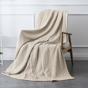 Super Soft Crocheted Baby Bedding dusty pink solid color custom organic cotton waffle fringe baby swaddle blanket