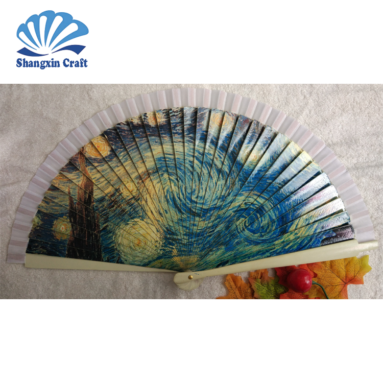 Factory direct wholesale and cheap wood fan spanish wooden hand fans Hot Sale On Line