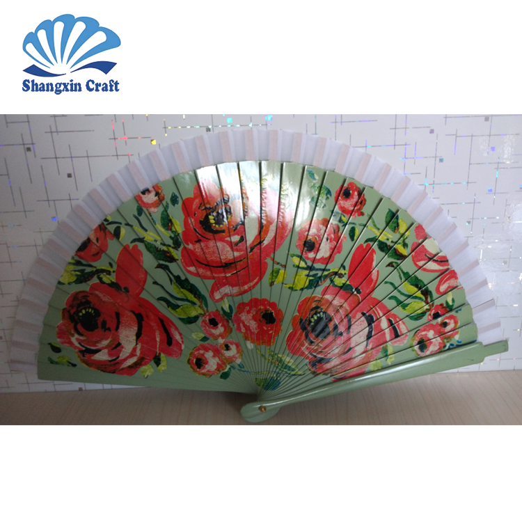 Customized professional good price of wooden spanish fans hand for weddings bulk with best