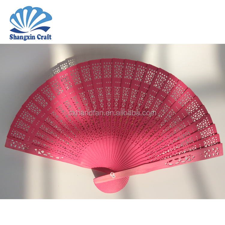 Wholesale Solid colors Black wooden hand fan