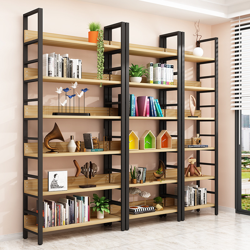 New Design Modern Multi-layer Optional Display Racks Industrial Office Bookshelf with Baffle