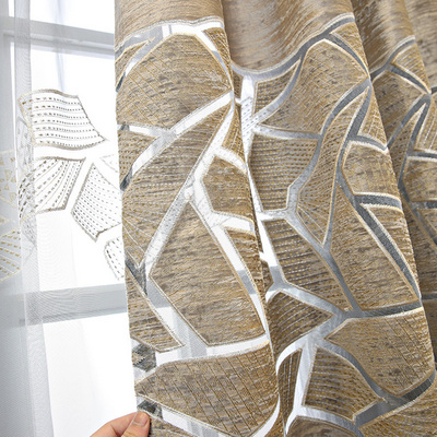 NEW Modern Hollow out design European Style Ready Made Embroidery Curtain for the Living Room and Bedroom