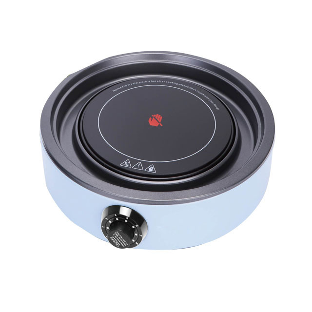 2022 new Round multifunctional ceramic cooker with grill and ceramic glass can griddle frying sauteing Cooking steaming