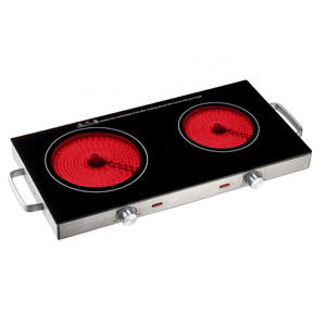 High quality 2800W 3200W electric stainless steel glass double induction ceramic infrared cooker stove