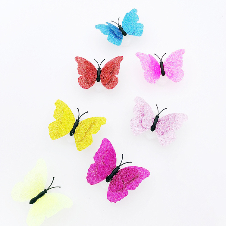 Modern popular wall lamp decals home decoration LED party butterfly stickers