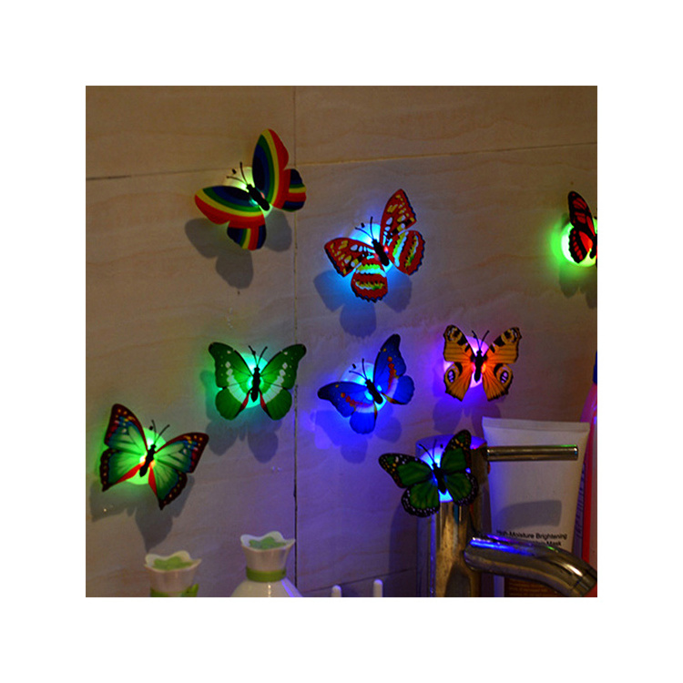 Modern popular wall lamp decals home decoration LED party butterfly stickers