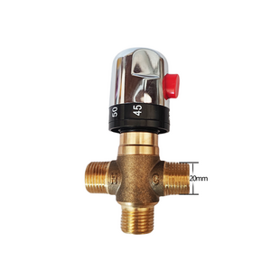 Brass pipe bathroom water temperature control faucet, solar thermostat valve, thermostat mixing valve