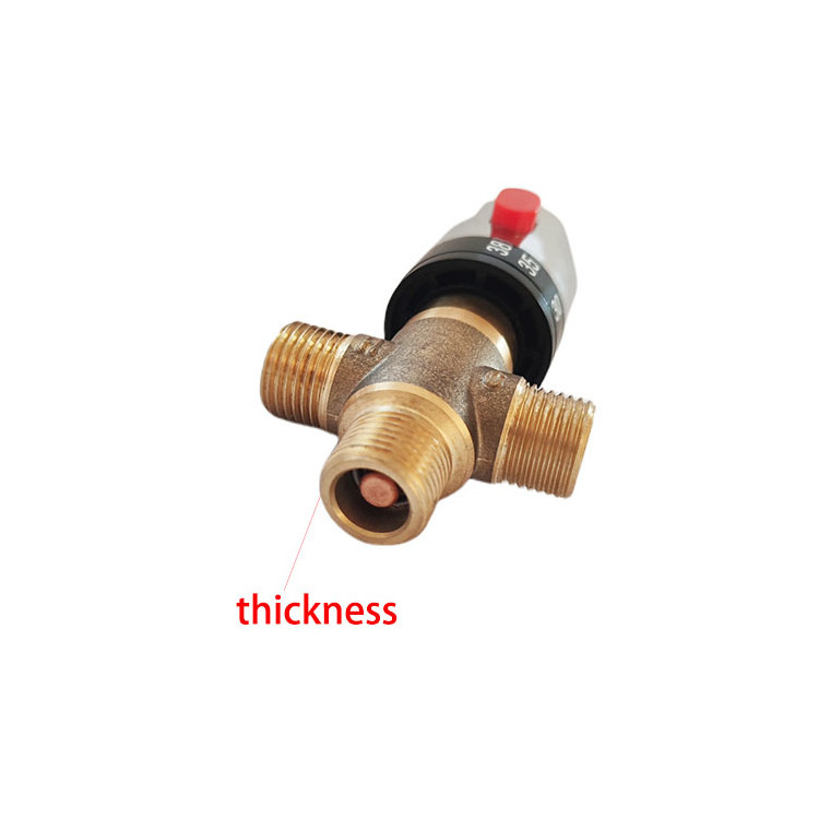 Brass pipe bathroom water temperature control faucet, solar thermostat valve, thermostat mixing valve