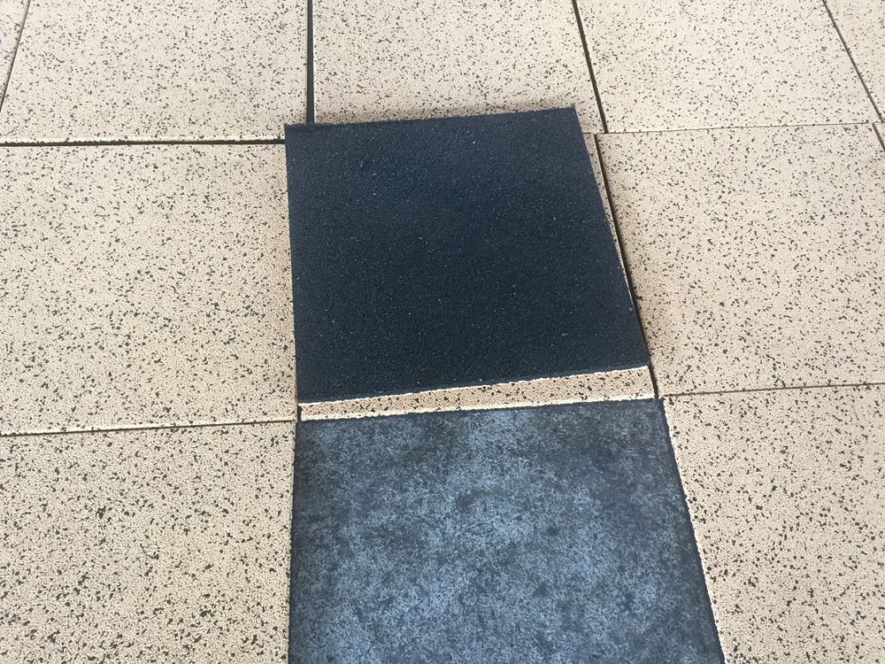 Rubber Roof Deck Tiles