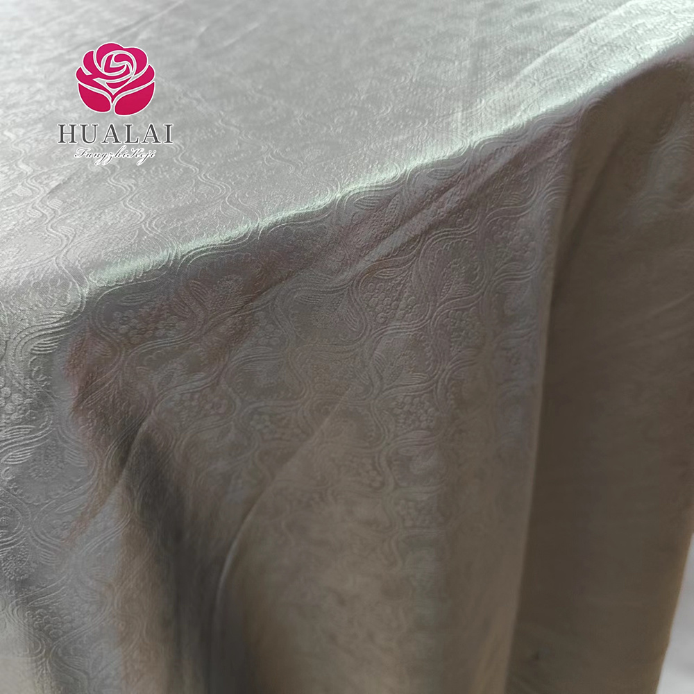 luxury cheap polyester 60 inch round fabric floral macrame table clothes roll for weddings decorations restaurant linen table