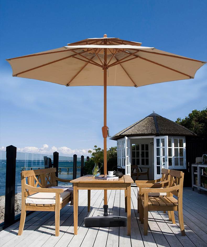 HomeCome Garden Parasol Waterproof Outdoor Patio Umbrella With Base