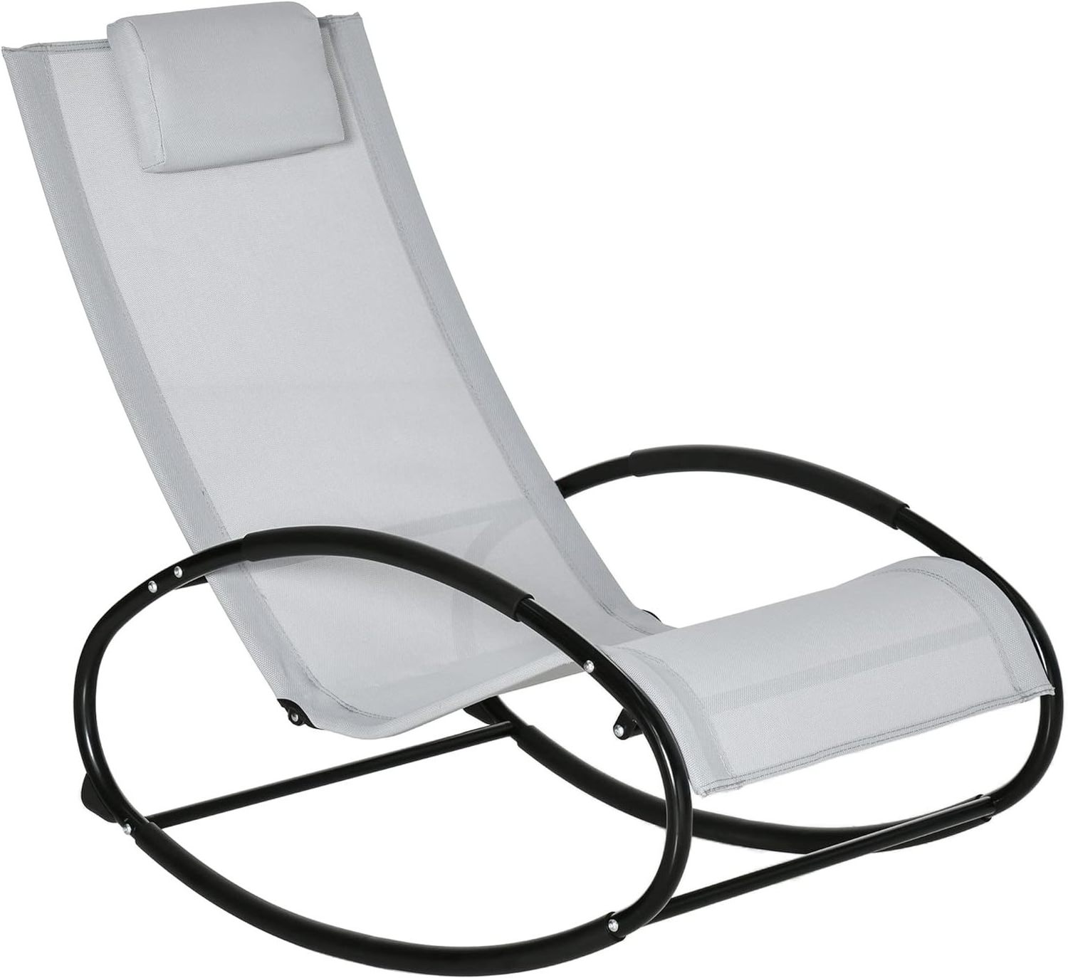 Homecome Furniture Garden Rocking Chair Zero Gravity Recliner Chair Pool Sun Chair Lounger for lawn patio lawn