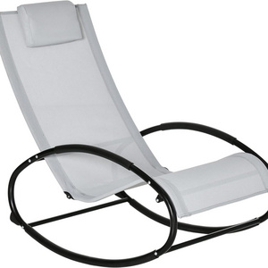 Homecome Furniture Garden Rocking Chair Zero Gravity Recliner Chair Pool Sun Chair Lounger for lawn patio lawn