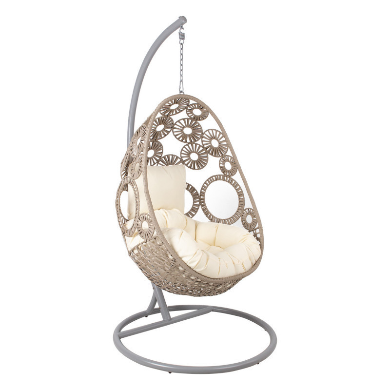 HOMECOME  Hammock Rattan  Chair Outdoor Furniture Garden Geometric Wicker Swing Chair,Hanging Egg Nest Basket