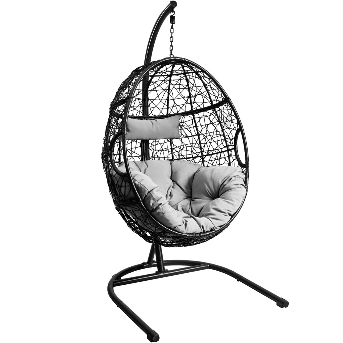 HOMECOME Outdoor Furniture Patio Basket Hanging Hammock Chair with Stand ,indoor bedroom Egg Swing Rattan Chair