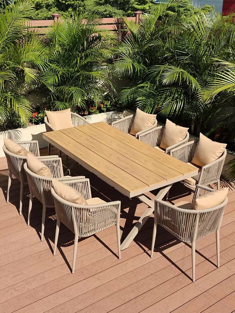 Factory High quality home casual outdoor furniture rattan chair table furniture sets outdoor dining table set