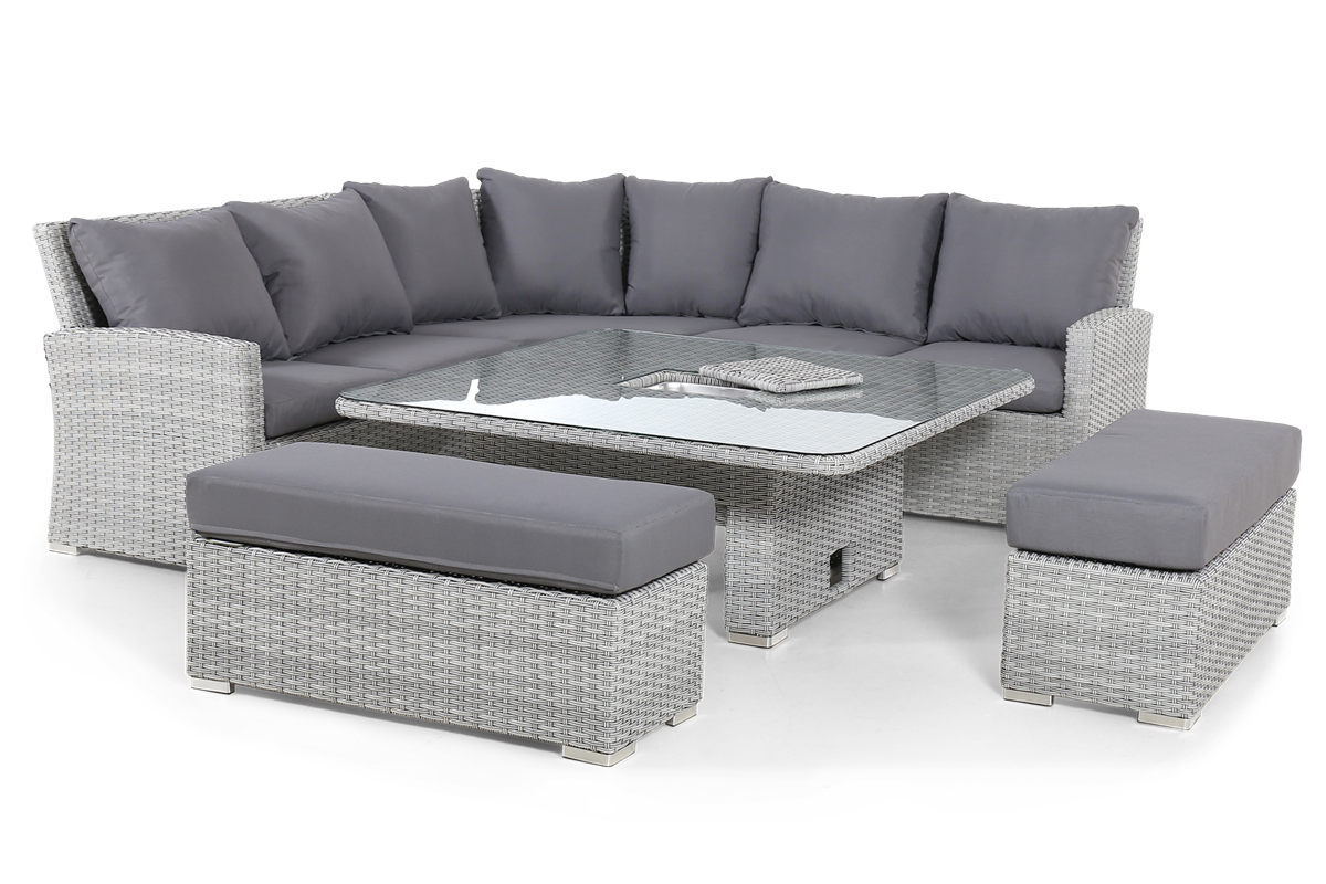 HomeCome Factory Wholesale Modern Gray Rattan Wicker Garden Sets Outdoor Furniture Sofa For Courtyard Lawn Patio