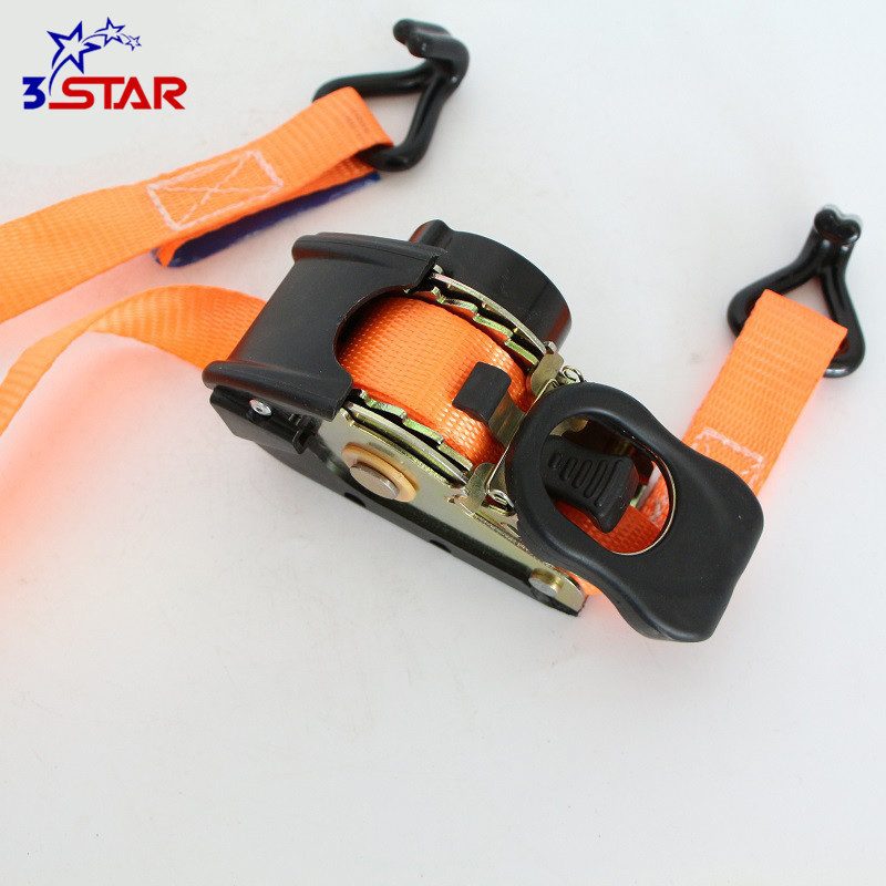 pp/pe auto retractable ratchet tie down straps