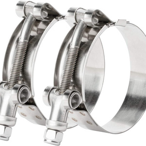 2 Pack stainless Steel 304 T-Bolt Hose Clamps