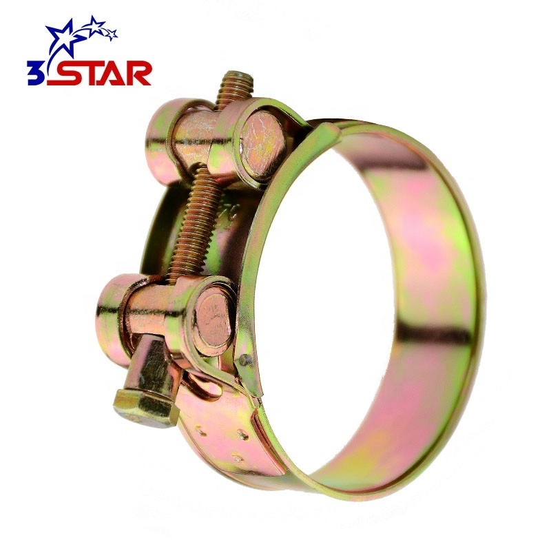 Zinc-plated iron Factory Customized T-Bolt Hose Clamp Heavy Duty Adjustable Tube Clamps