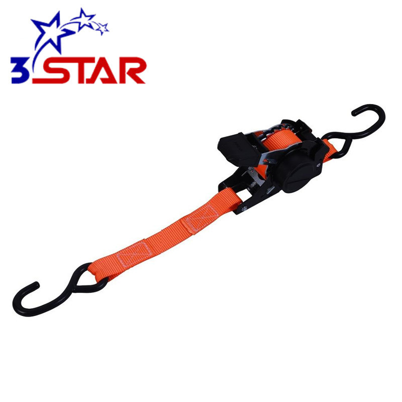 pp/pe auto retractable ratchet tie down straps