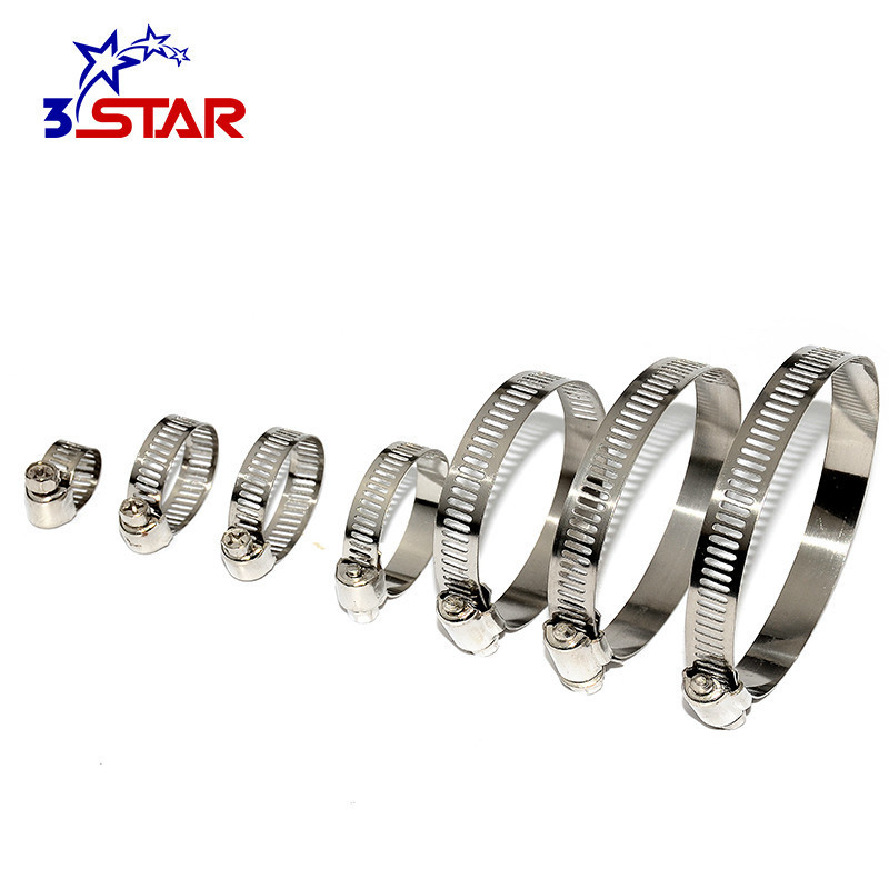 Large heavy duty American type pipe clip stainless steel hose clamp