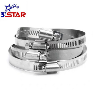 Large heavy duty American type pipe clip stainless steel hose clamp