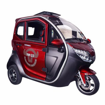 1500W adult 3-wheel 3-seat small/mini fully enclosed low-speed electric tricycle electric passenger scooter vehicle/car for sale